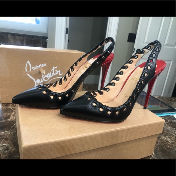 Christian Louboutin Shoes - Ostri sling Christian Louboutin